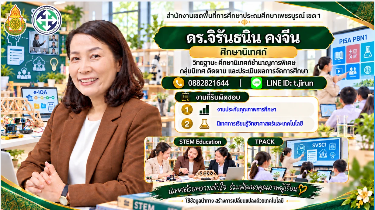 ดร.จิรันธนิน คงจีน ศึกษานิเทศก์ วิทยฐานะ ศึกษานิเทศก์ชำนาญการพิเศษ