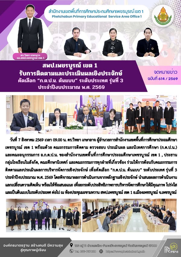 การติดตามและประเมินผลเชิงประจักษ์ คัดเลือก “ก.ต.ป.น."ต้นแบบ รุ่นที่ 3 ปีงบประมาณ พ.ศ.2569 ระดับประเทศ